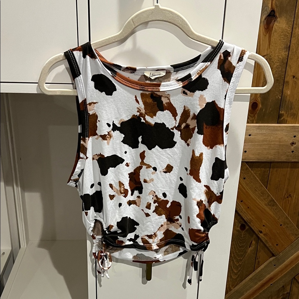 Bittersweet Cow Print Tank Top